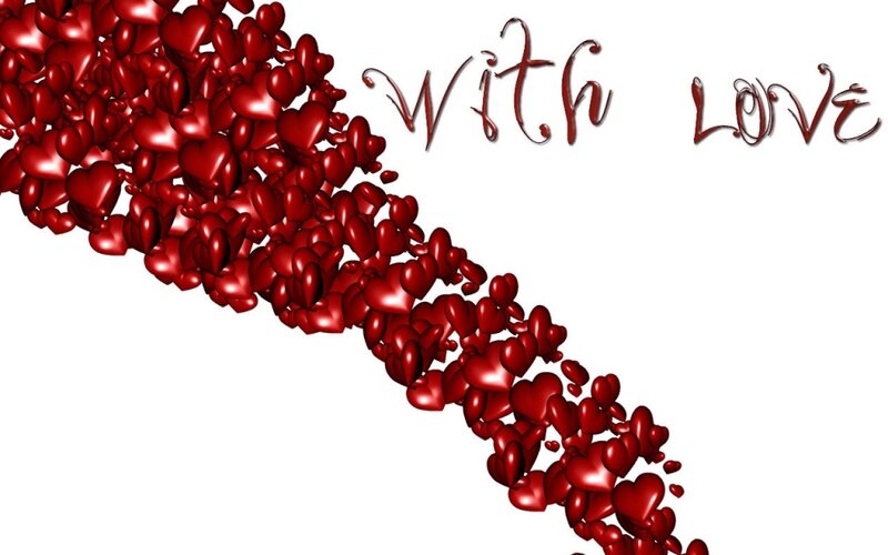 Red Hearts Flowing