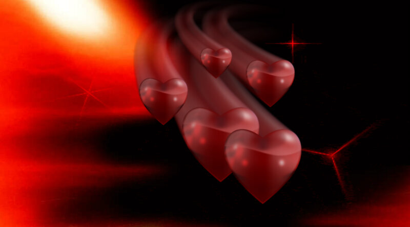 Red Hearts in Motion