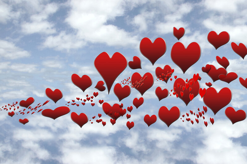 Red Hearts in Sky — Serene