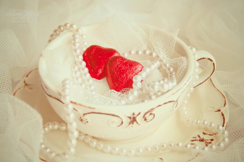 Red Hearts in Teacup