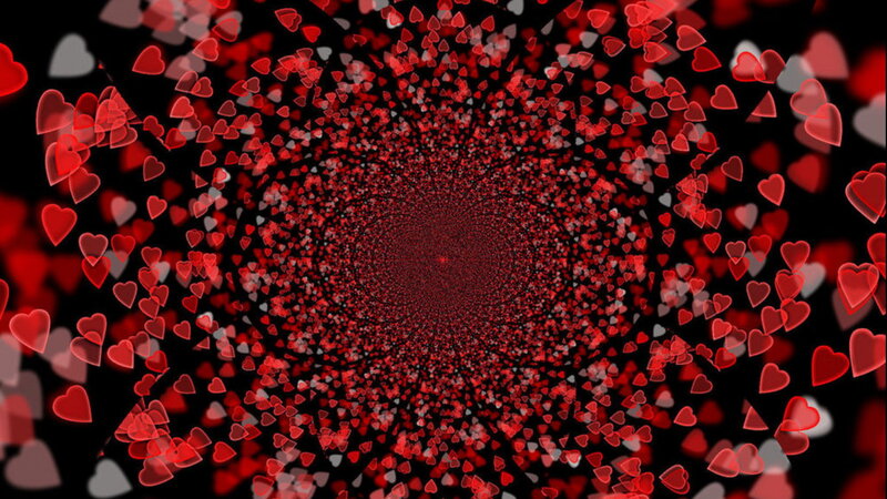 Red Hearts in Tunnel
