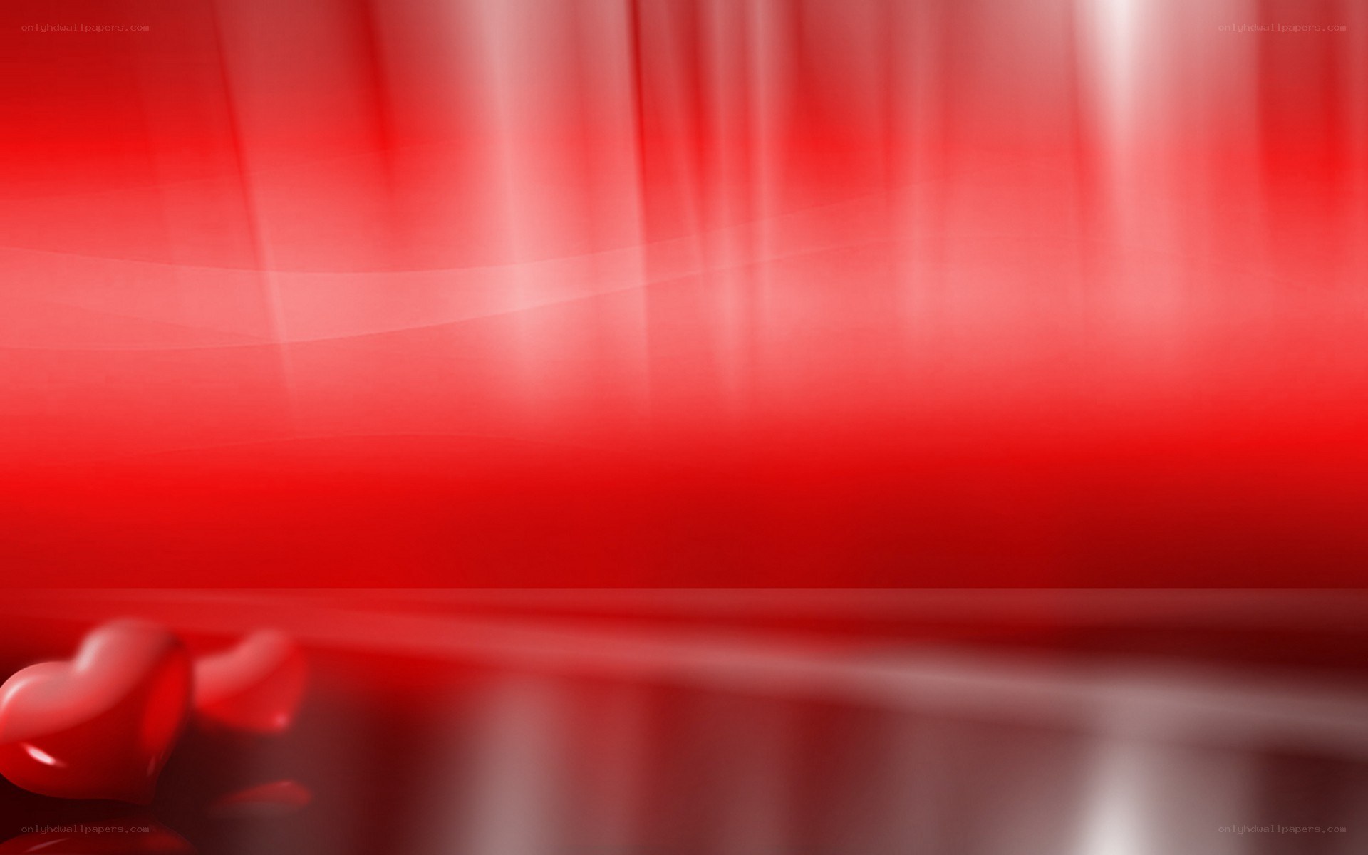 Red hearts on abstract background