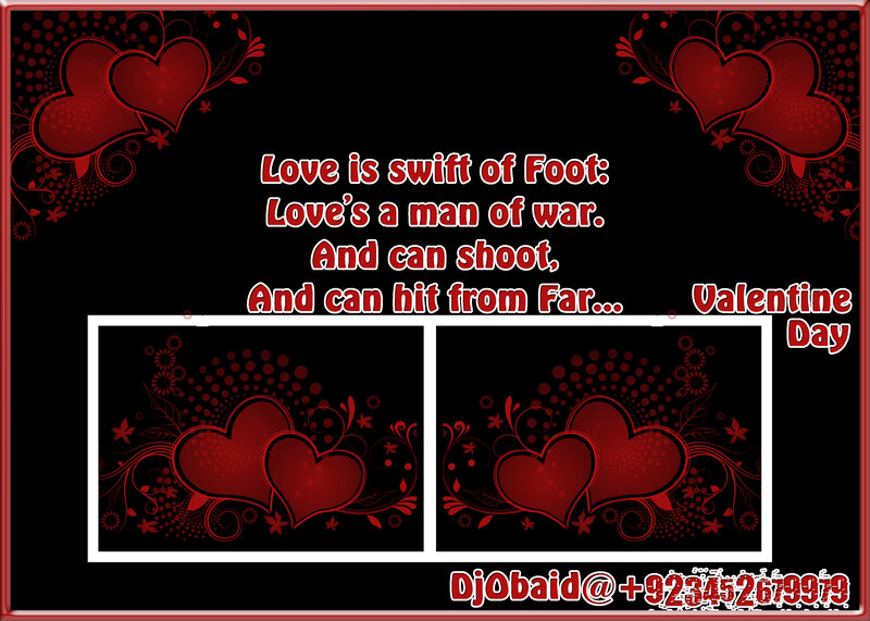 Red Hearts on Black