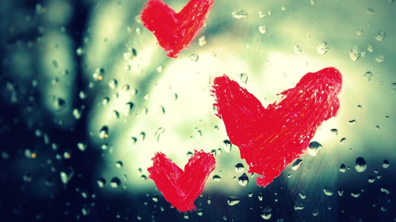 Red Hearts on Glass — Melancholic