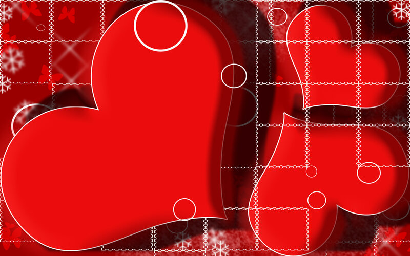Red Hearts on Grid