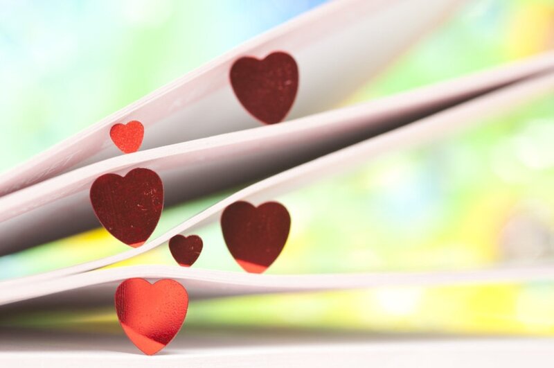 Red Hearts on Pages