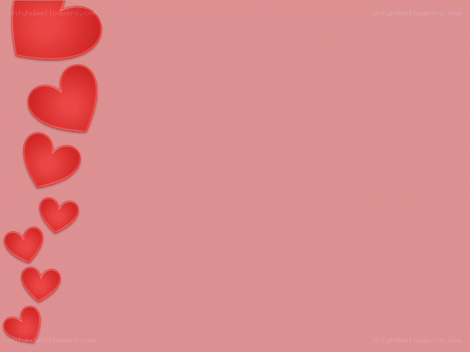 red hearts on pink background