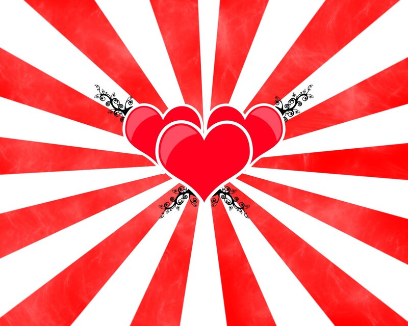 Red Hearts on Rays