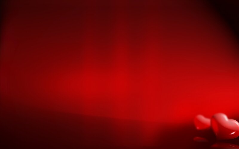 Red Hearts on Red Surface
