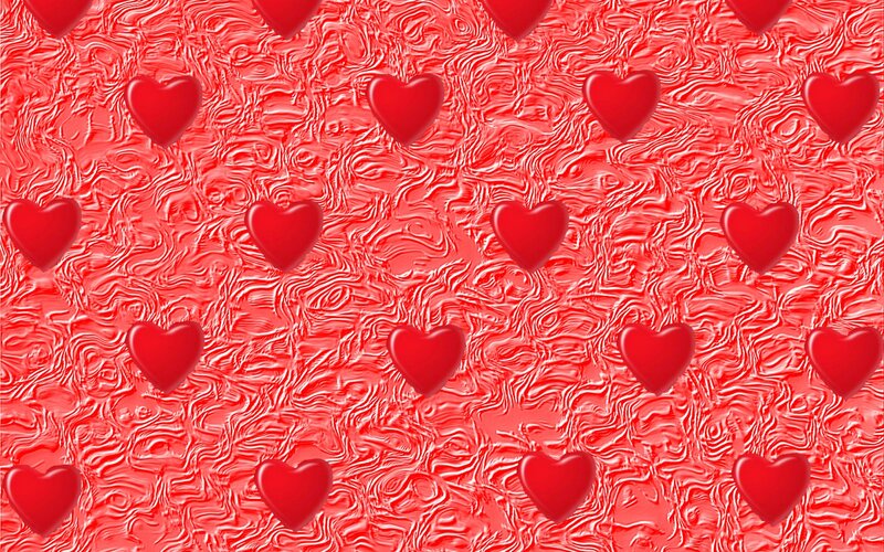 Red Hearts on Textured Background — Romantic