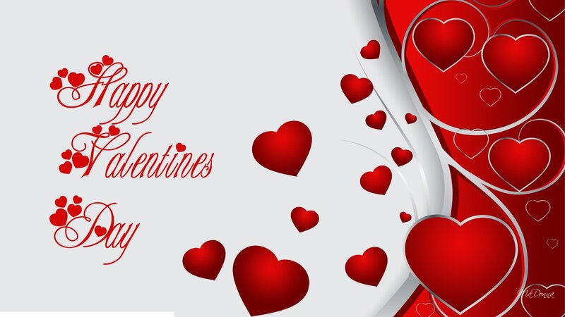 Red Hearts on White Background
