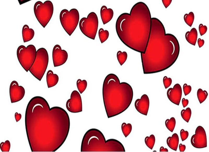 Red Hearts on White — Festive, Vector Art