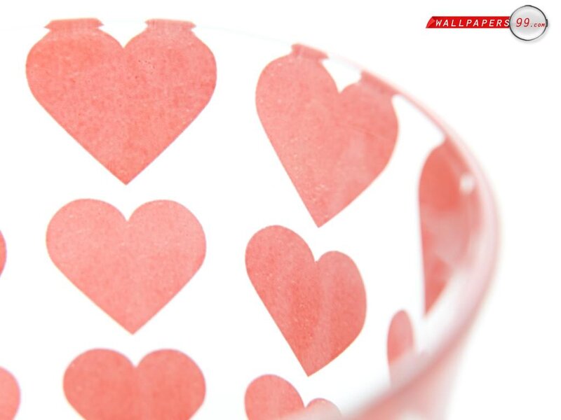 Red Hearts on White Surface — Calm