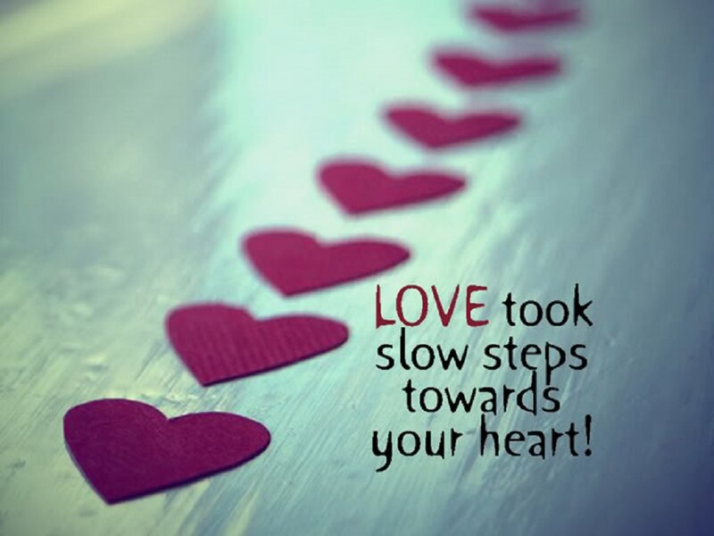 Red Hearts on Wood — Purple