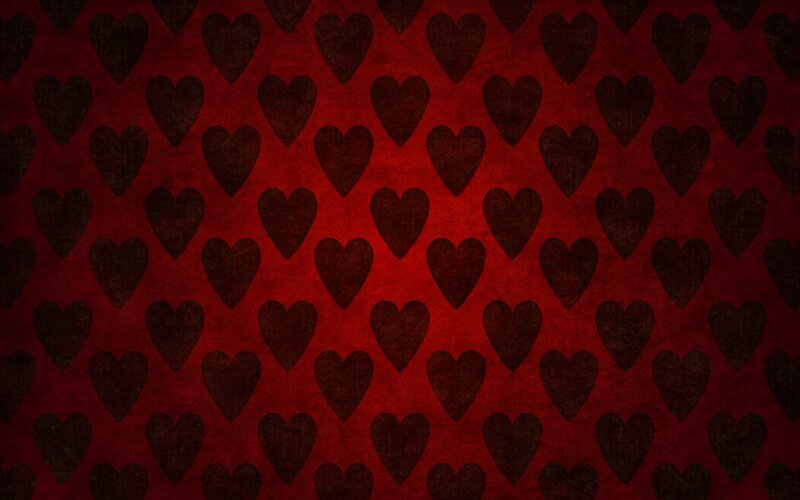 red hearts pattern background