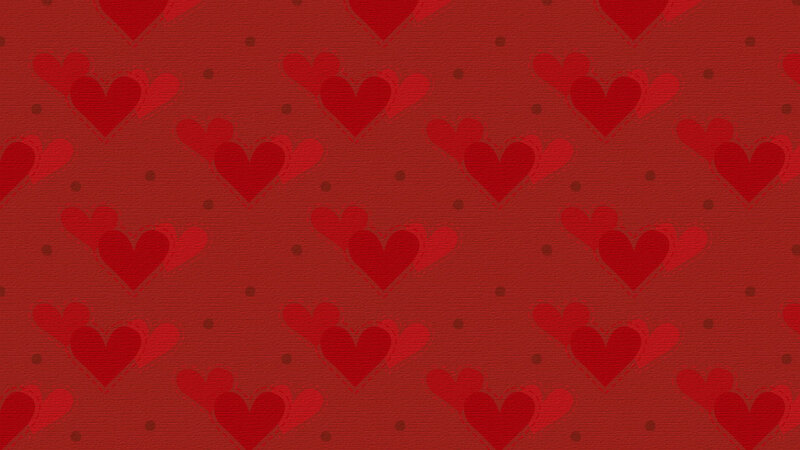 red hearts pattern background