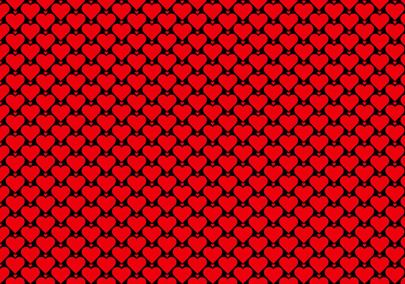 Red Hearts Pattern — Repetitive