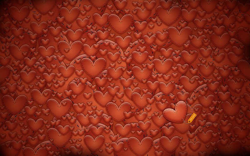 red hearts pattern wallpaper