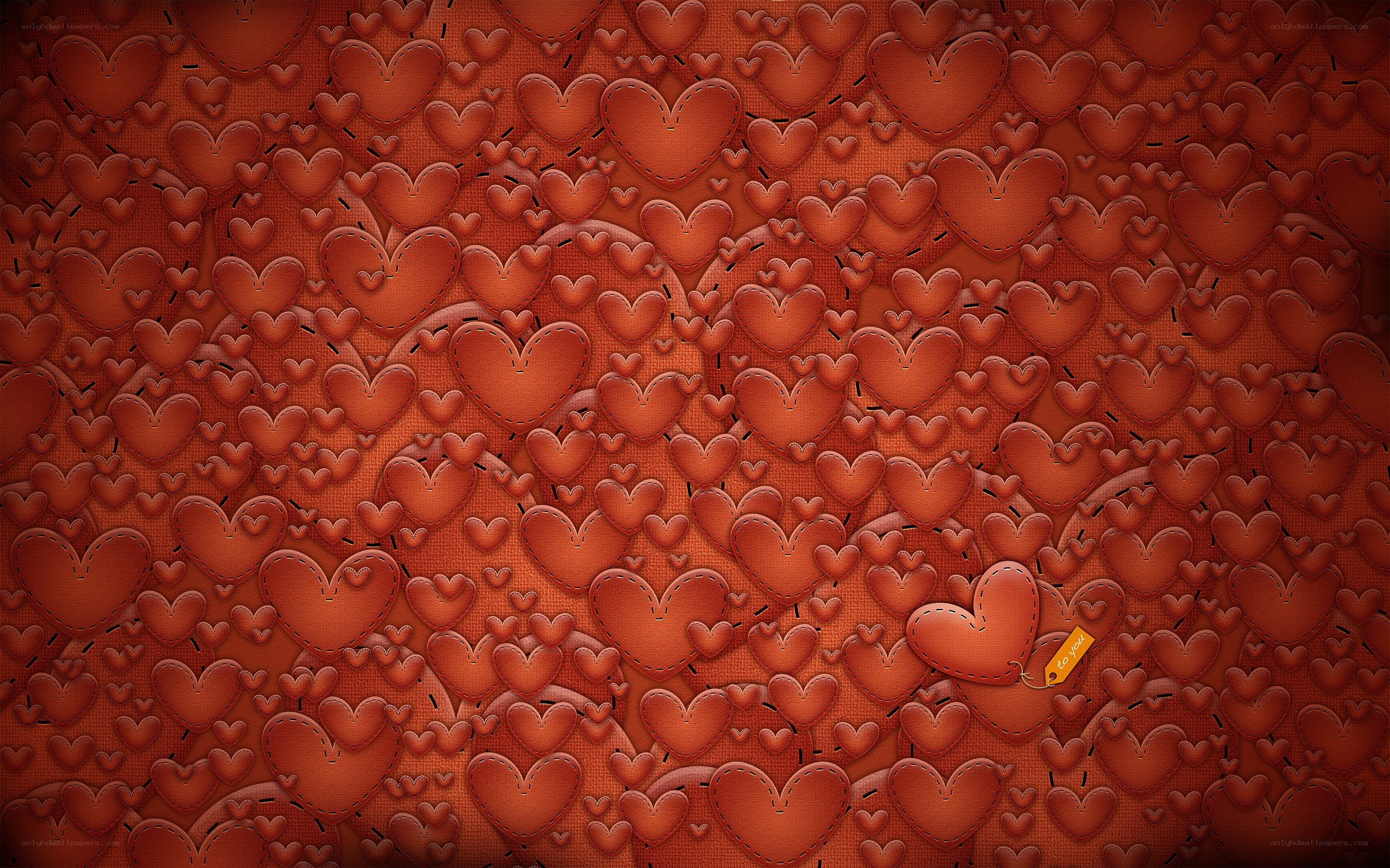 red hearts pattern wallpaper
