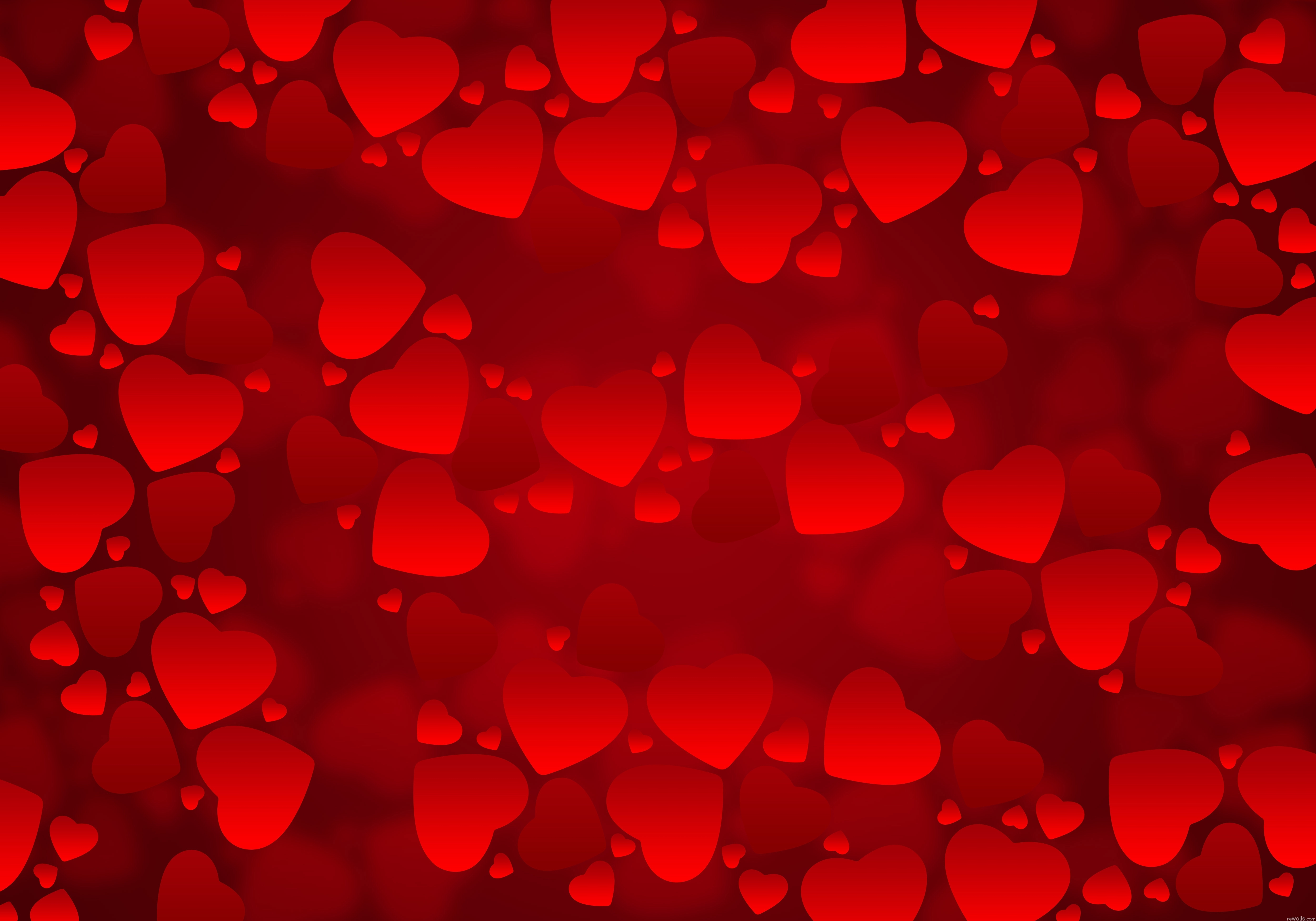 red hearts pattern
