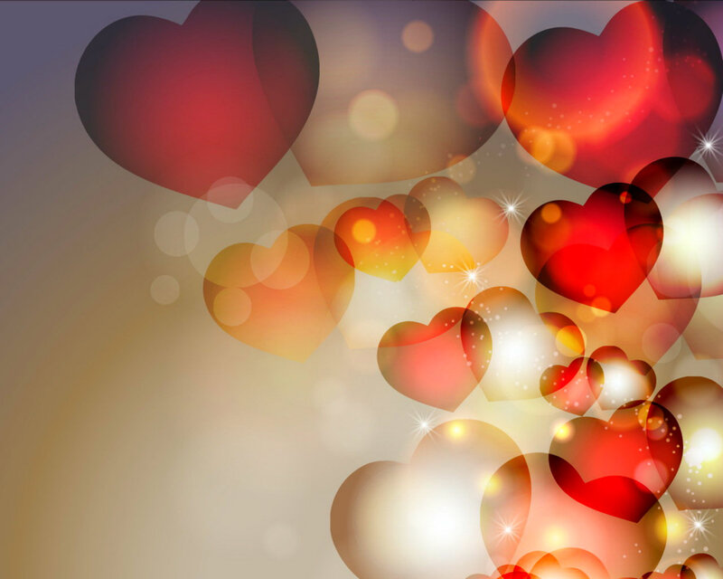 Red Hearts with Bokeh