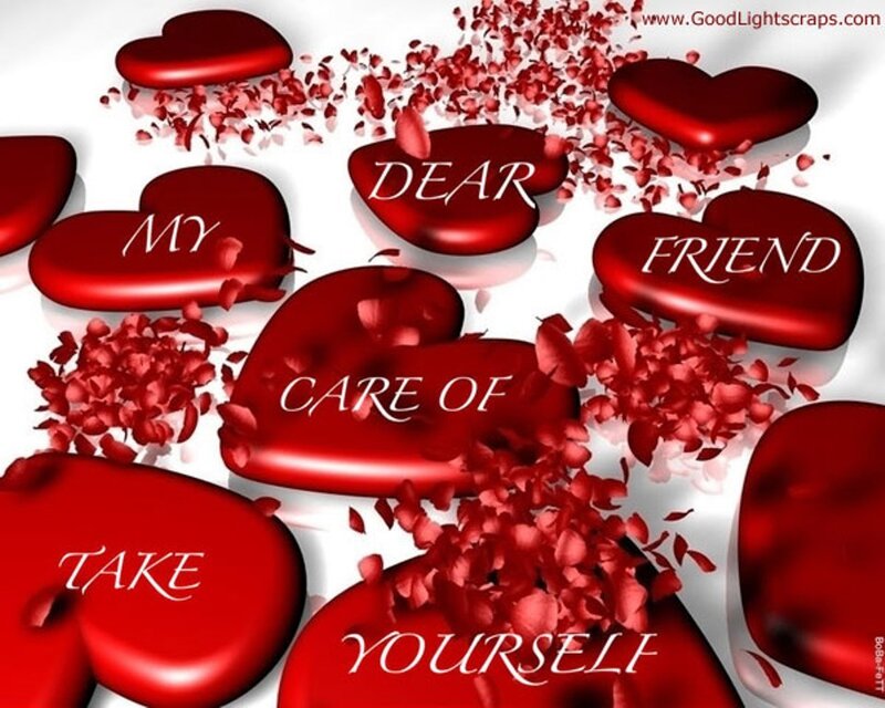 Red Hearts with Petals