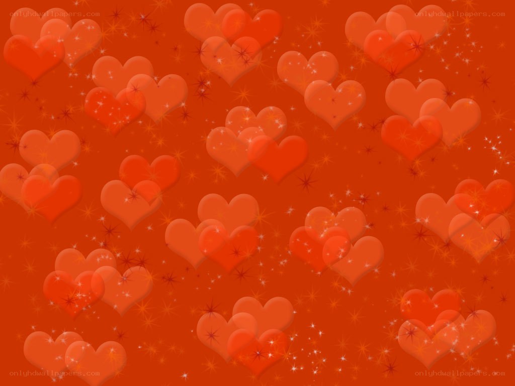 red hearts with sparkles