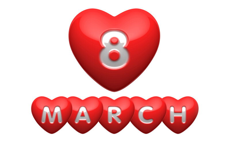 Red Hearts with Text — Celebratory