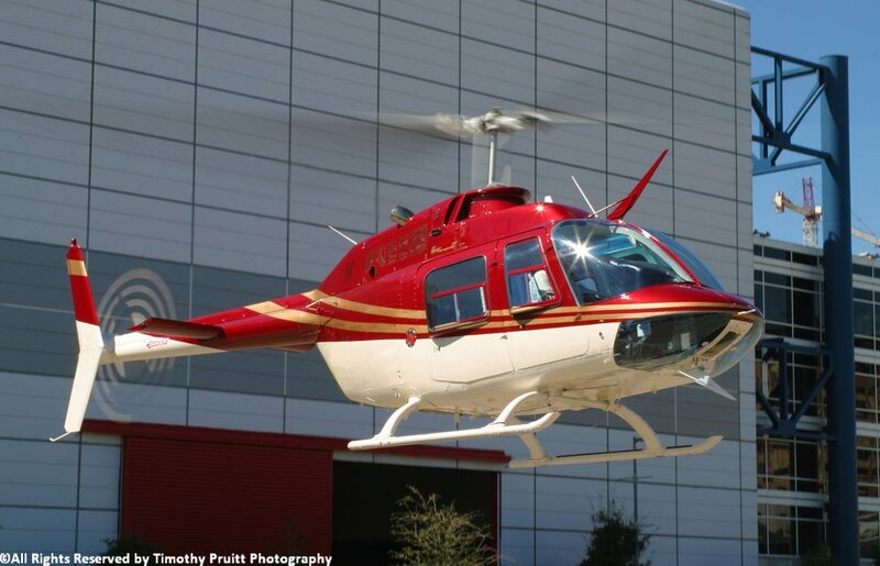 Red Helicopter in Flight — Dynamic