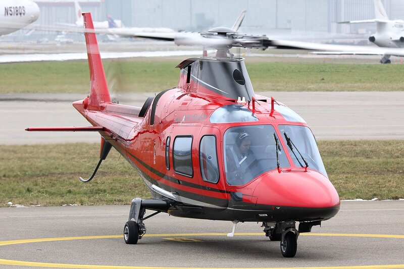 Red Helicopter on Tarmac — Neutral, Photograph