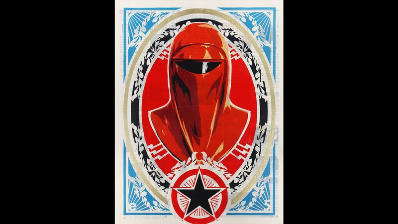 Red helmet character poster