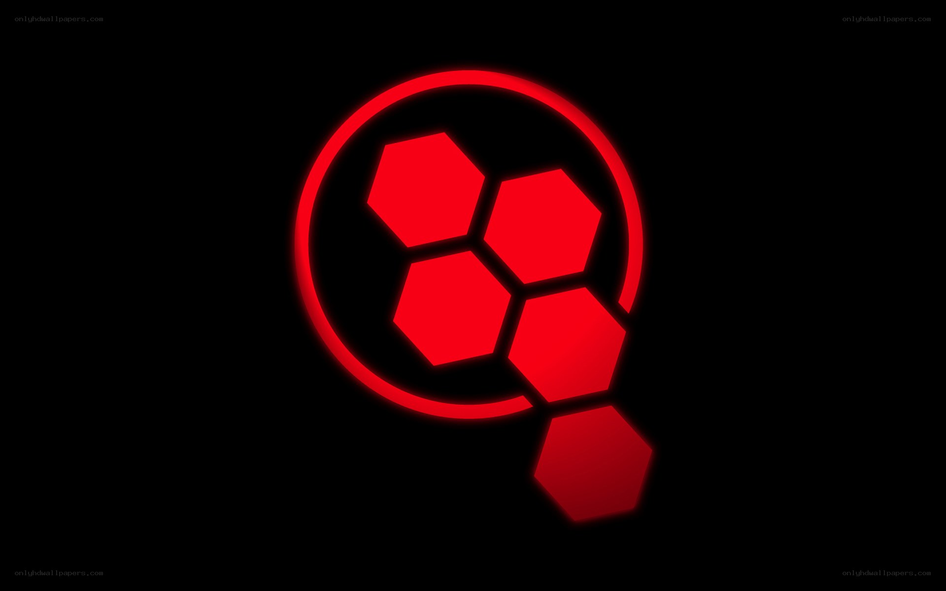 red hexagon logo