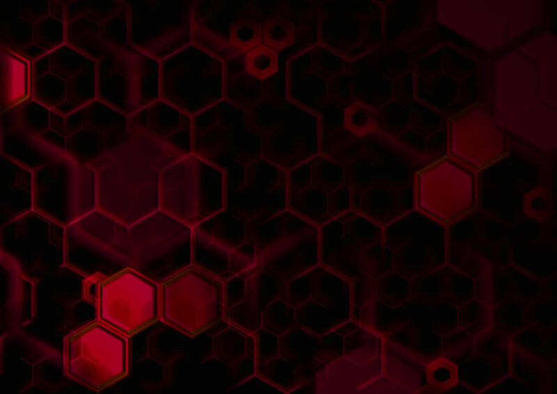 red hexagon pattern background