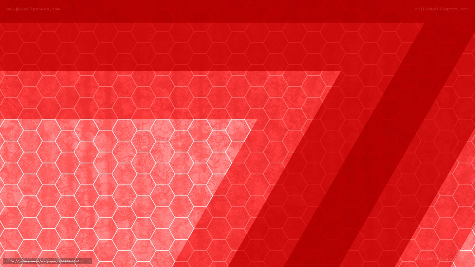 Red hexagon pattern background