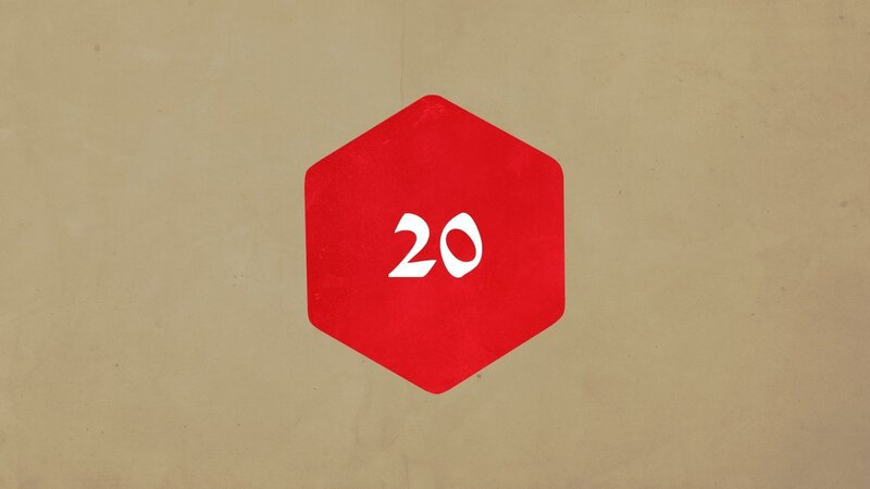 Red Hexagon with Number