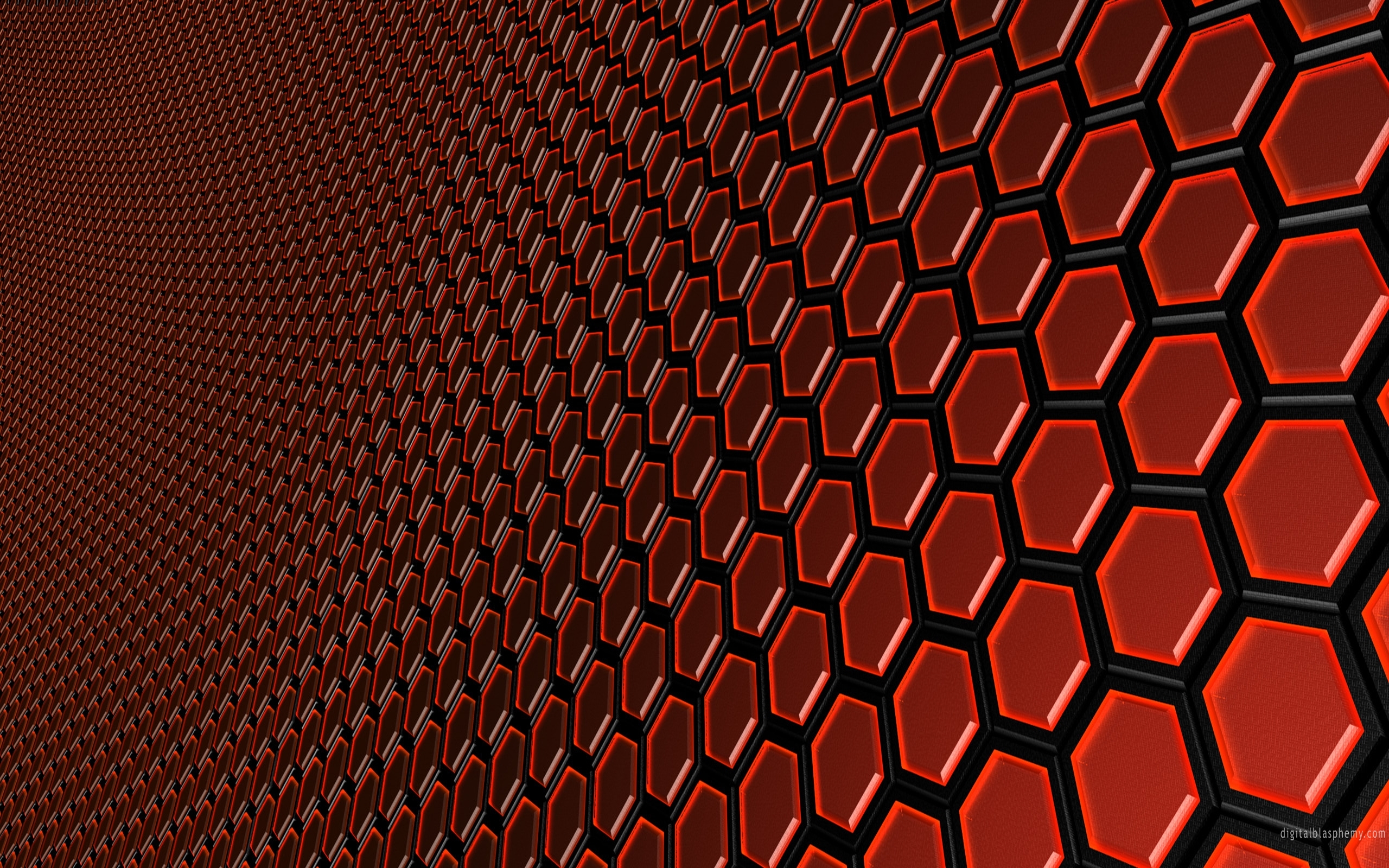 red hexagonal pattern