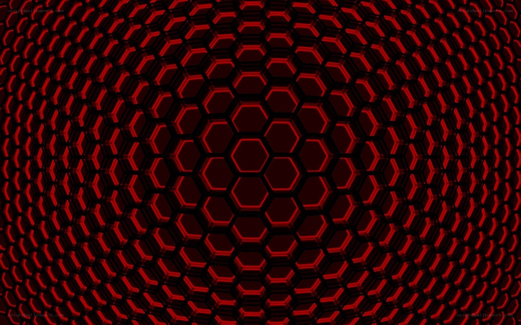 red hexagonal pattern