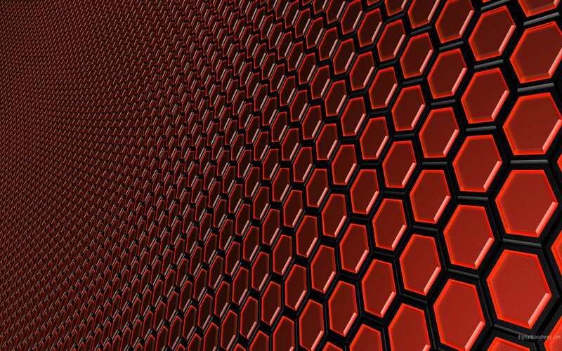 red hexagonal pattern