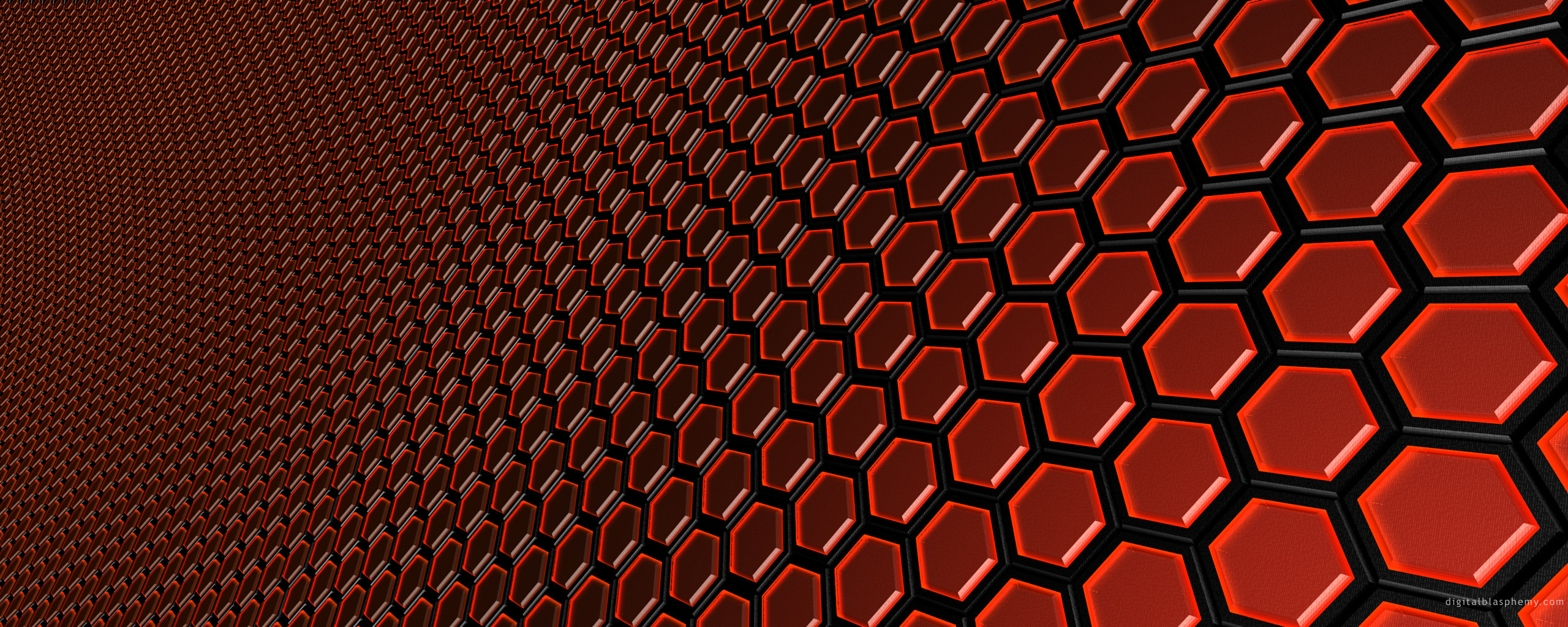 red hexagonal pattern background
