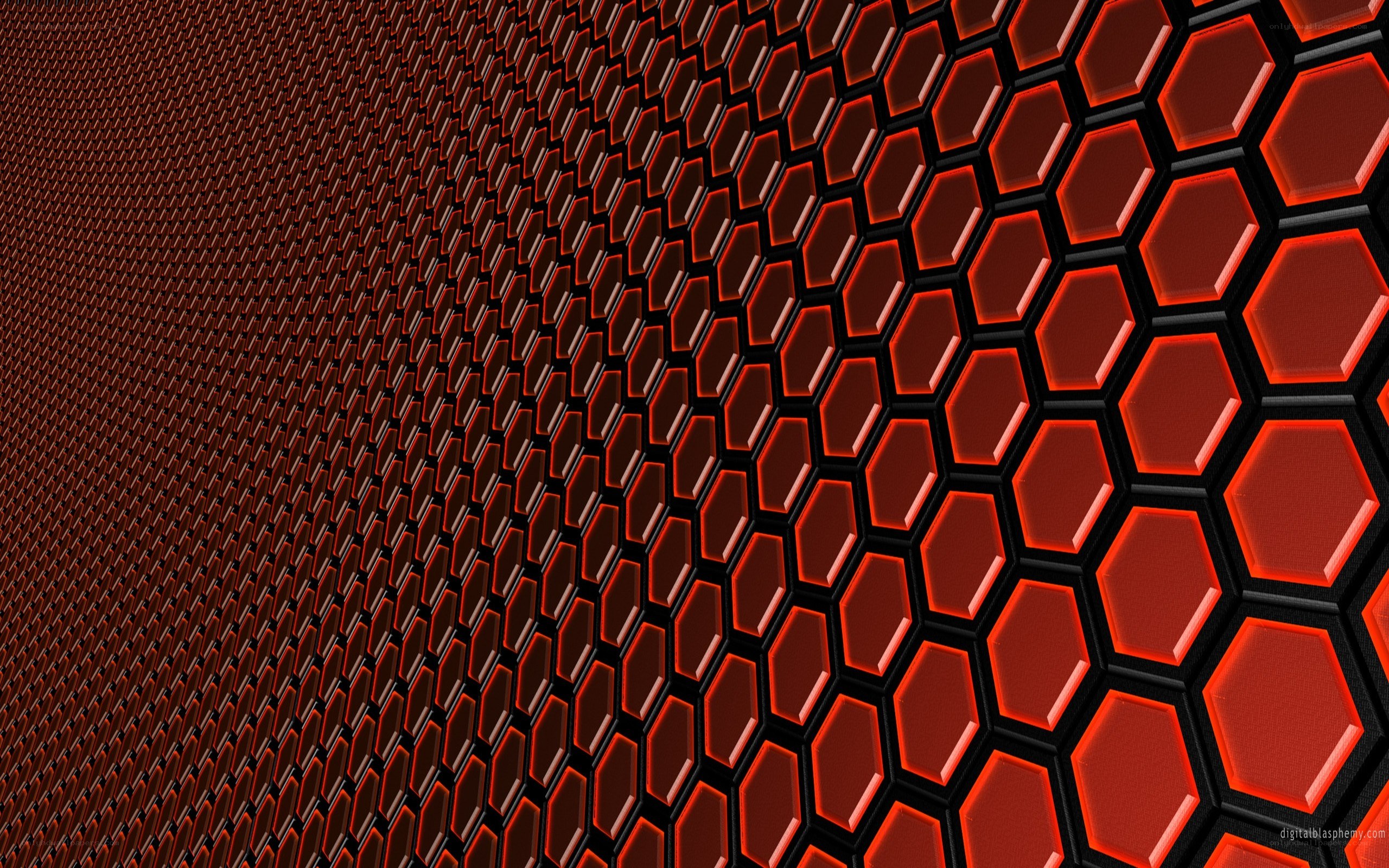 red hexagonal pattern background