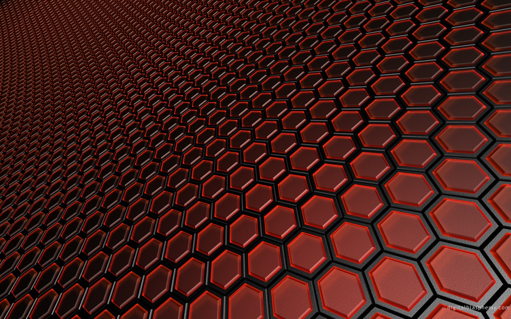 red hexagonal pattern background