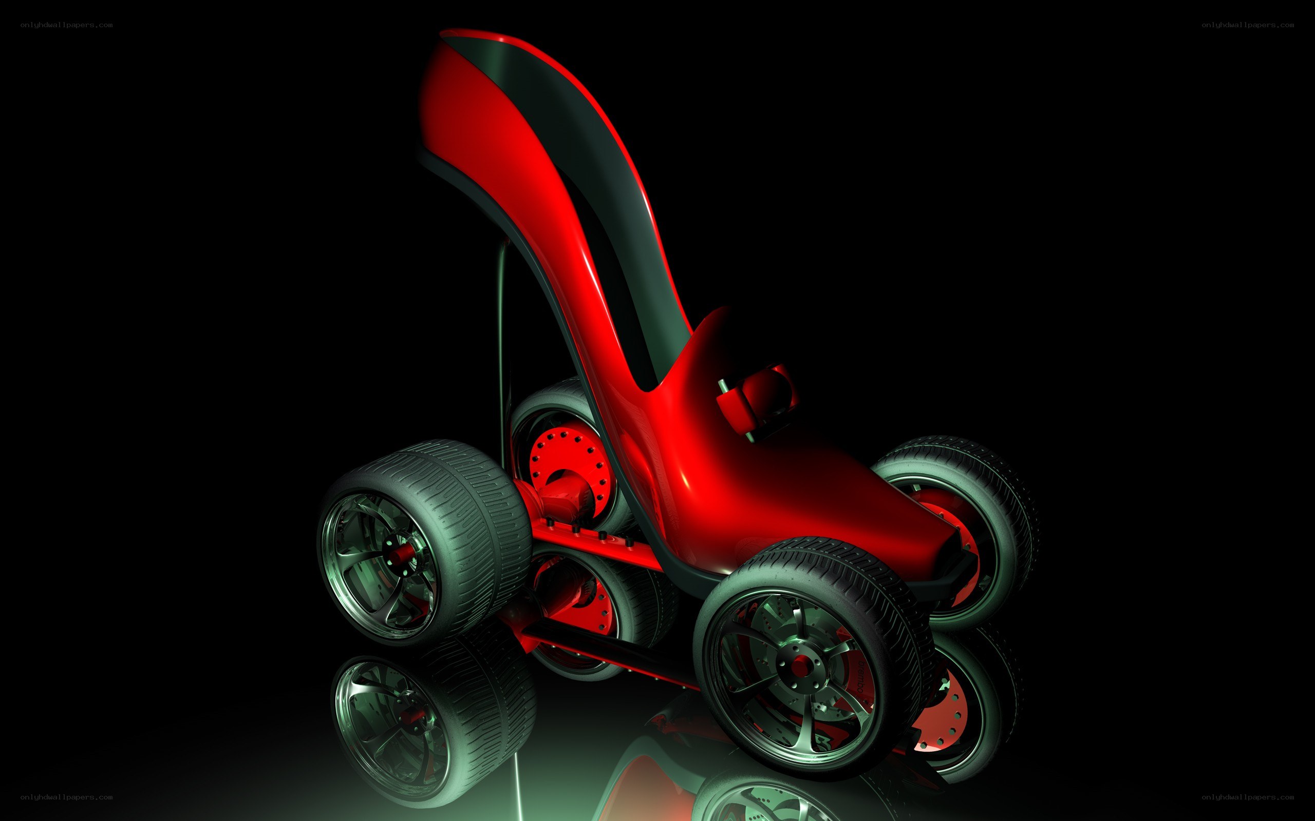 red high-heeled car concept