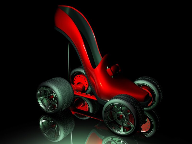 Red High-heeled Car