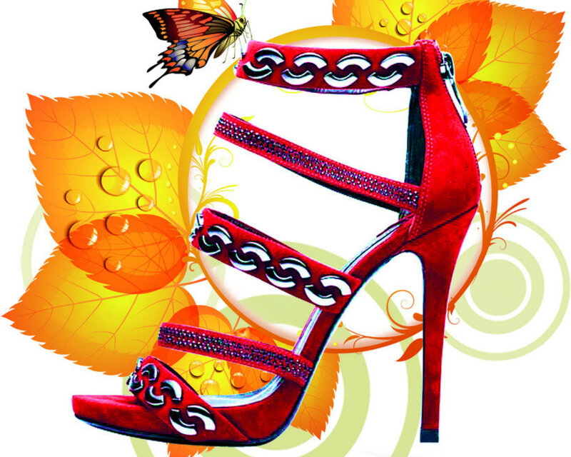 Red High-heeled Sandal — Vibrant