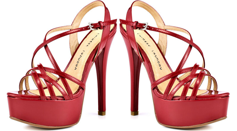 Red High-heeled Sandals — Neutral