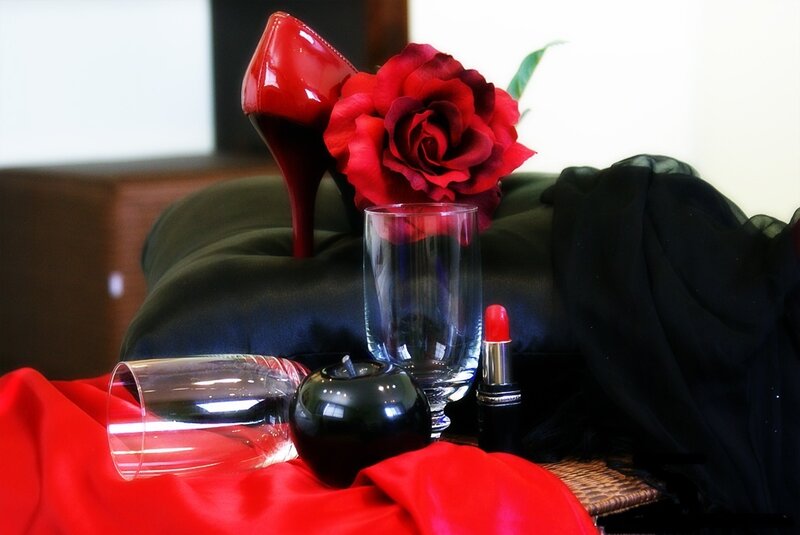 Red High-heeled Shoe — Dramatic