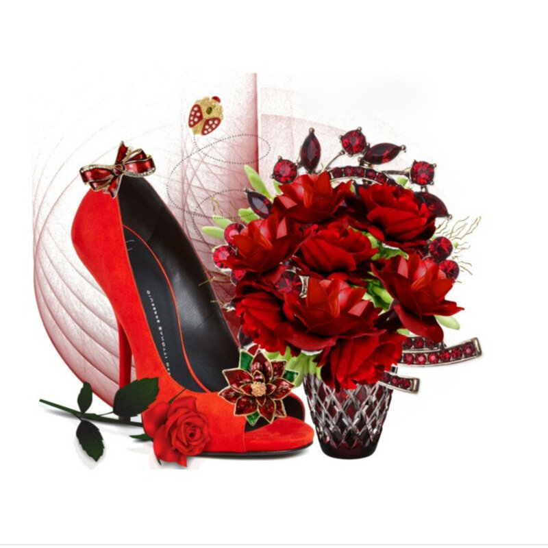 Red High-heeled Shoe — Elegant, Illustration
