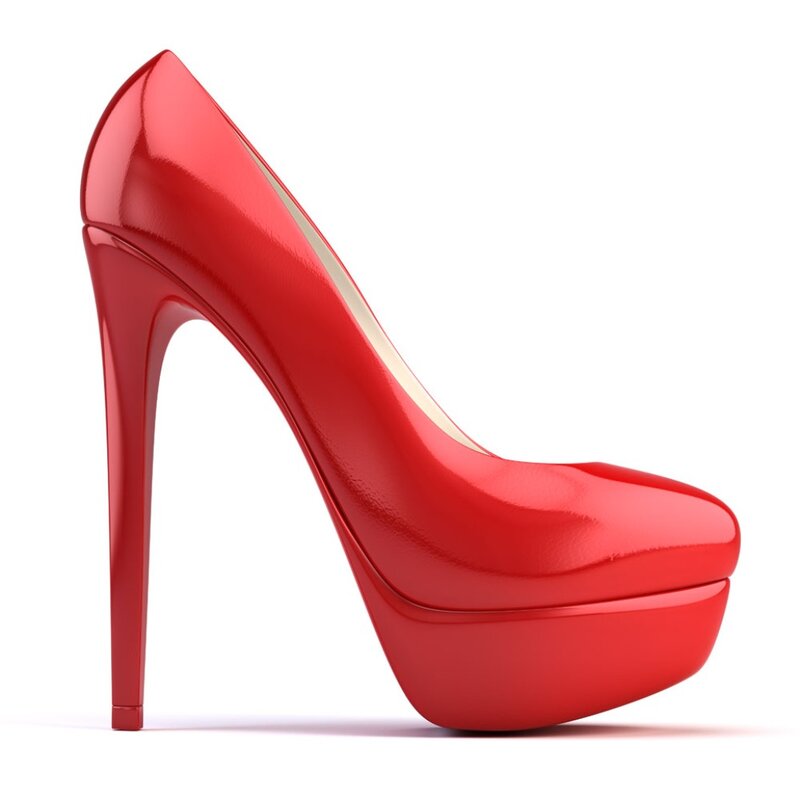 Red High-heeled Shoe — Neutral, 3d Render