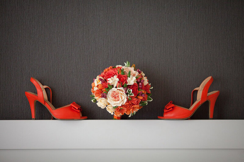 Red High-heeled Shoes — Calm