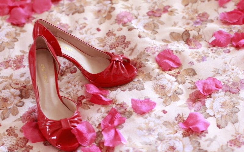 Red High-heeled Shoes — Romantic, Photograph